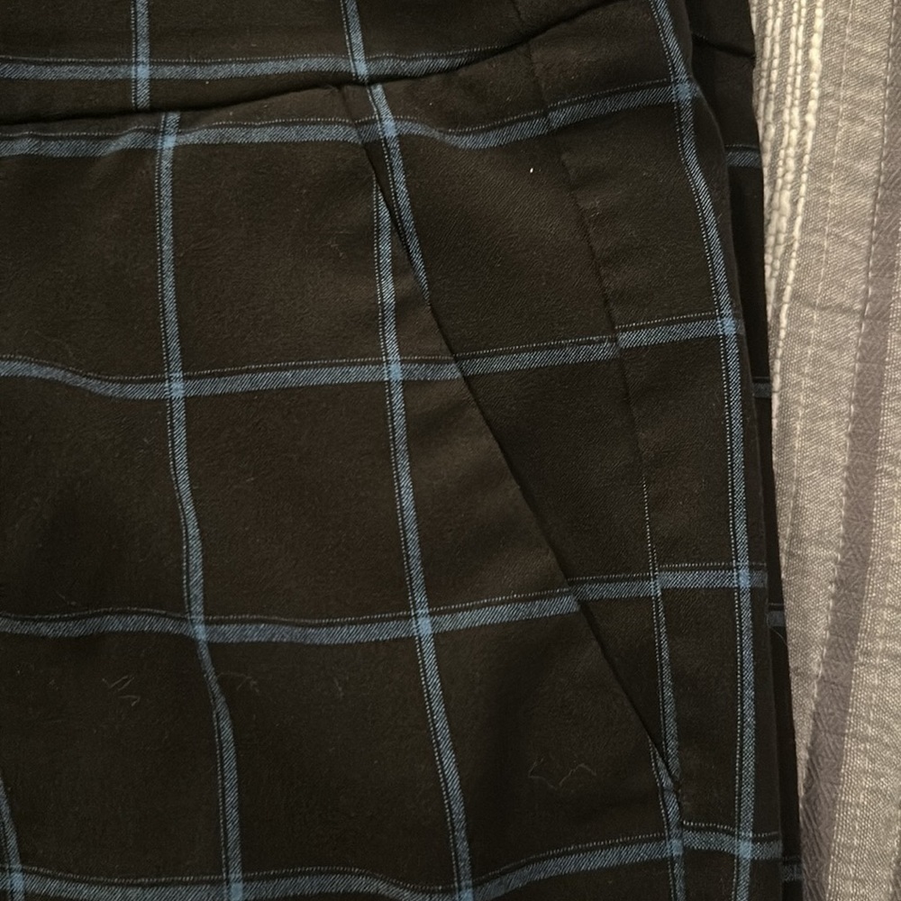 Lane Bryant Black and Blue Checkered Pants - Picture 6 of 8
